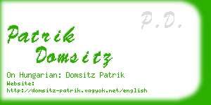 patrik domsitz business card